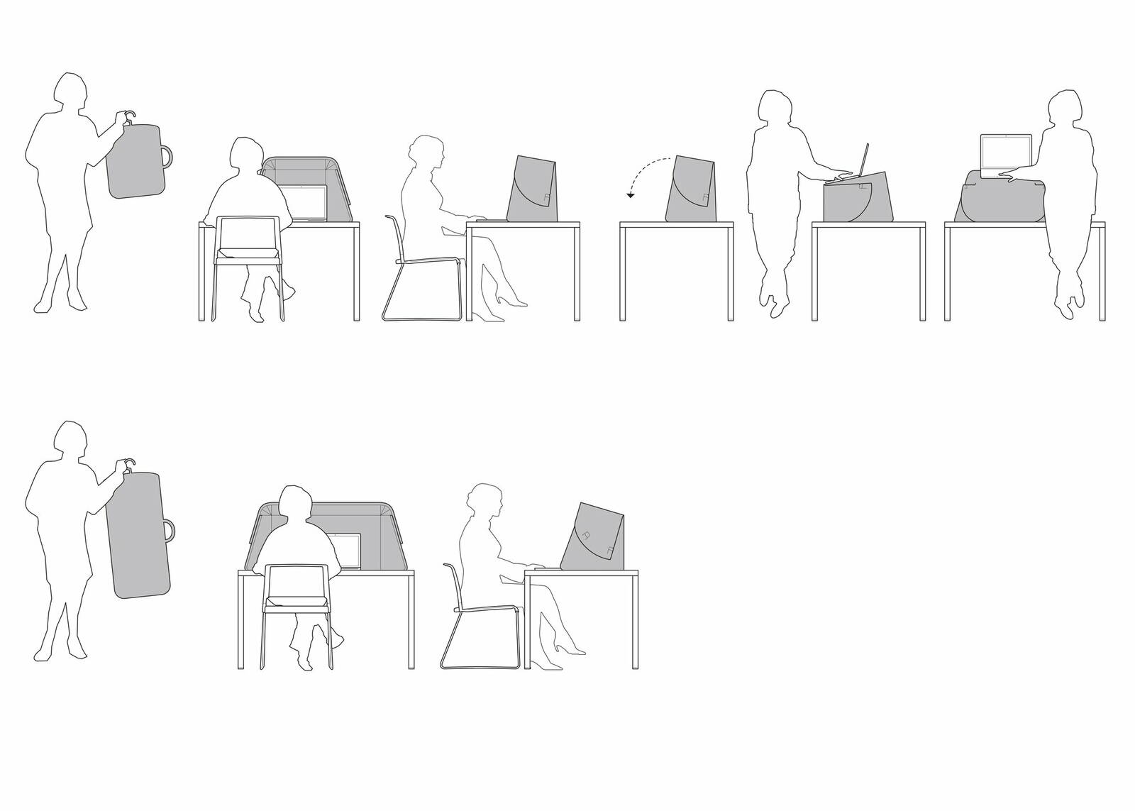 Tischaufsatz Fold-Up-Workspace Wilkhahn