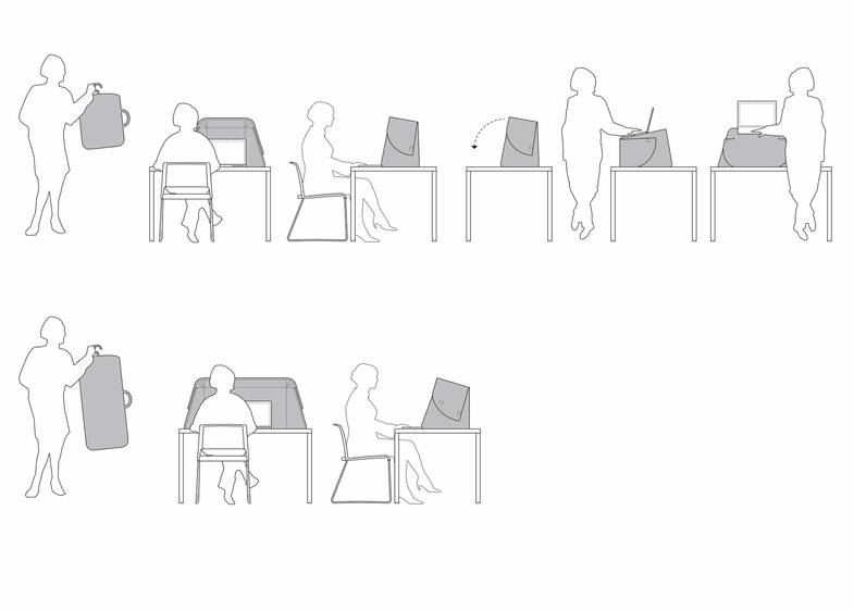 Zoom: Tischaufsatz Fold-Up-Workspace Wilkhahn