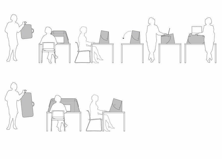 Tischaufsatz Fold-Up-Workspace Wilkhahn