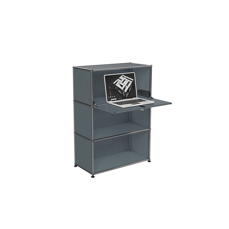 Sekretär USM Homeoffice 06 Mittelgrau