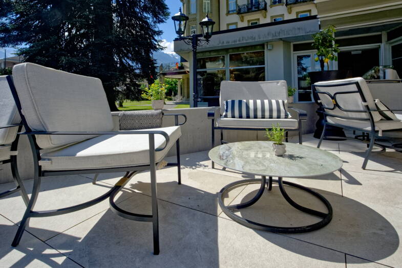 Hotel Beau Rivage, Interlaken Oudoor Bar & Terrasse