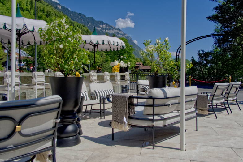 Hotel Beau Rivage, Interlaken Oudoor Bar & Terrasse