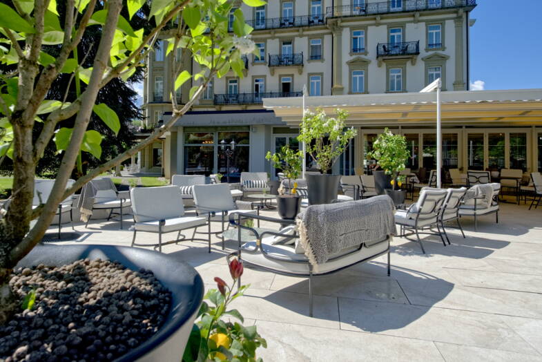 Hotel Beau Rivage, Interlaken Oudoor Bar & Terrasse