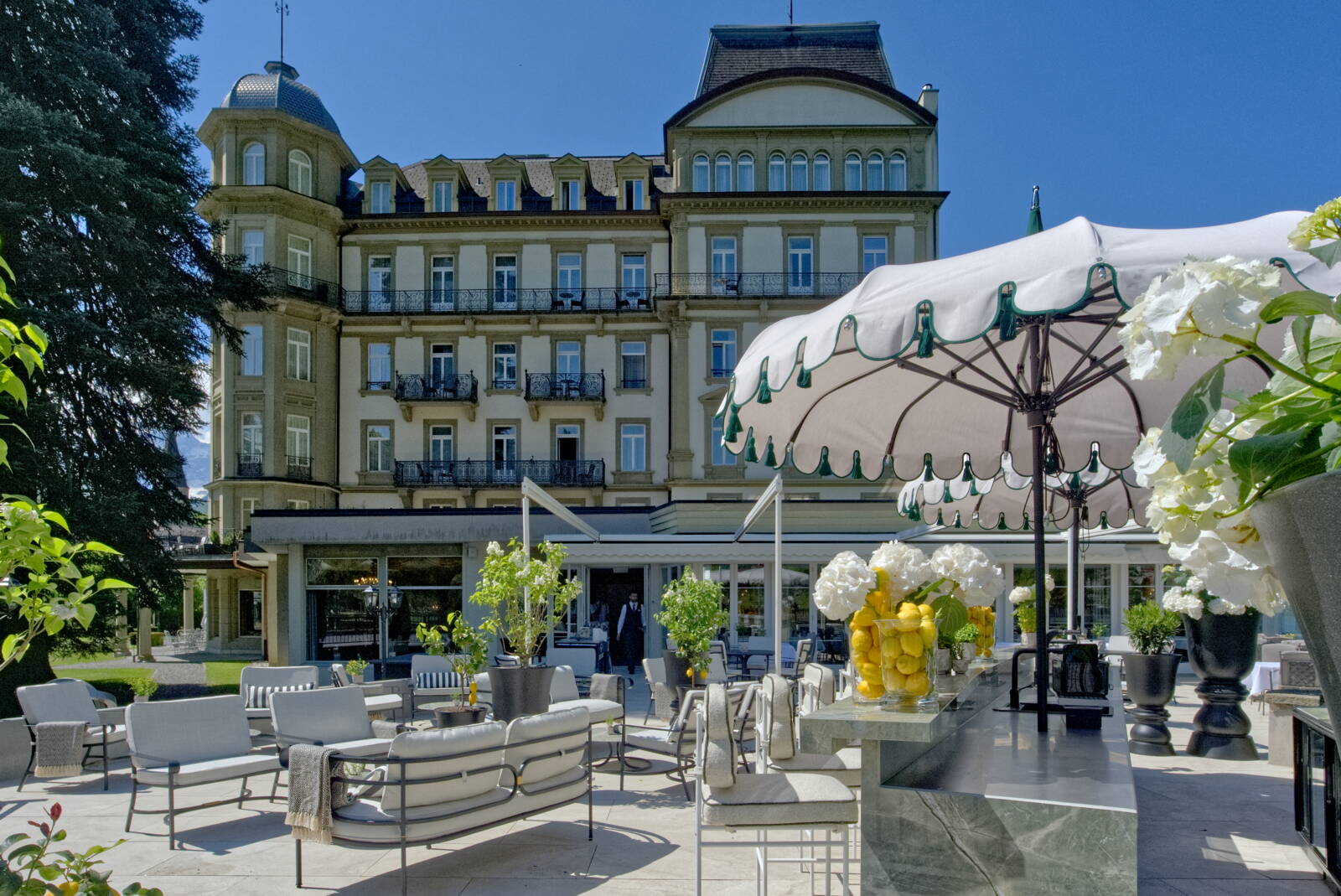 Hotel Beau Rivage, Interlaken Oudoor Bar & Terrasse