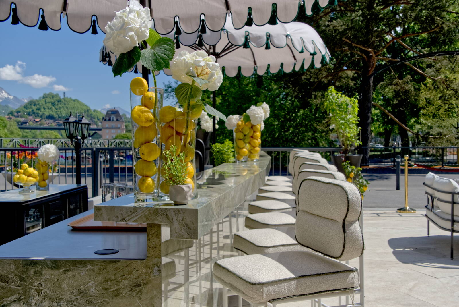 Hotel Beau Rivage, Interlaken Oudoor Bar & Terrasse