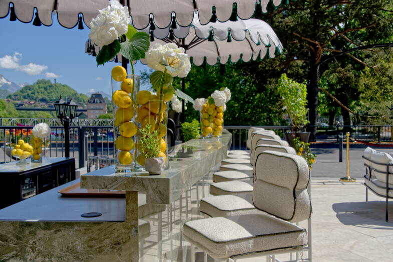 Hotel Beau Rivage, Interlaken Oudoor Bar & Terrasse
