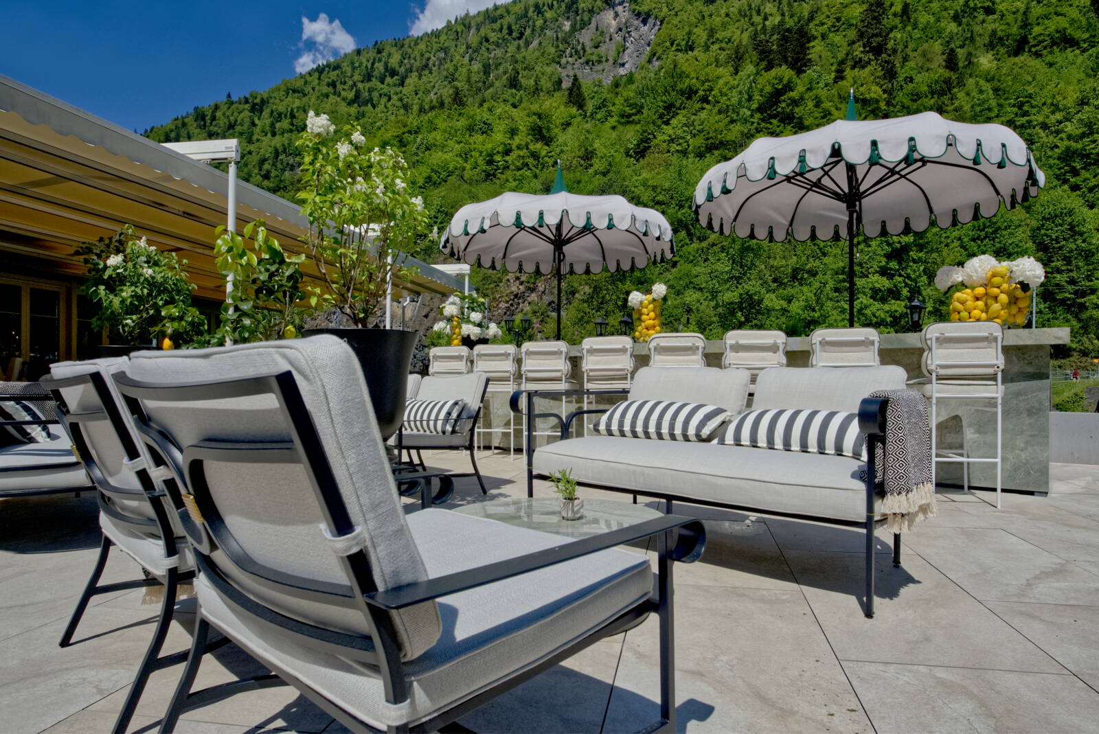 Hotel Beau Rivage, Interlaken Oudoor Bar & Terrasse