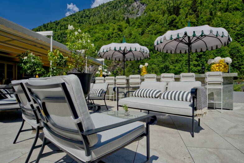 Hotel Beau Rivage, Interlaken Oudoor Bar & Terrasse